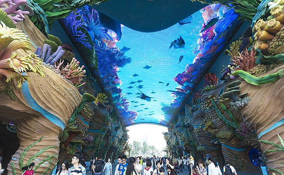 珠海長(zhǎng)隆海洋館水泥造景